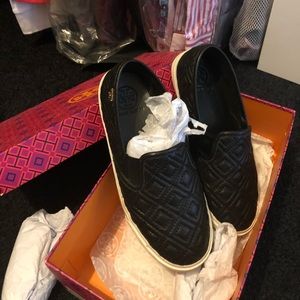 Black Jessie Tory Burch canvas flats size 6
